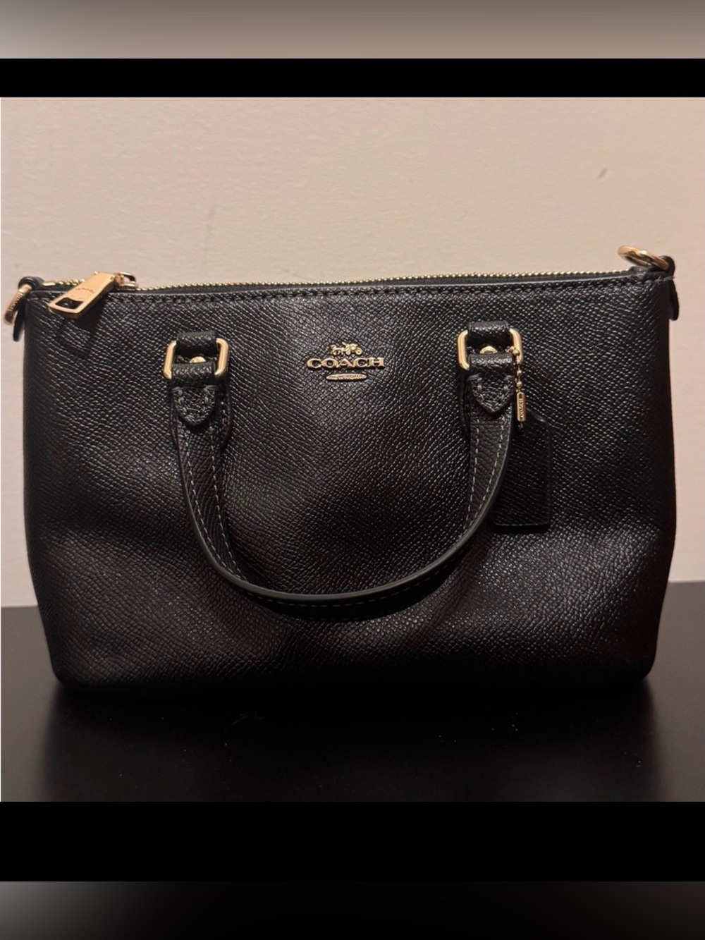 Coach Mini Gallery crossgrain leather (comes with long strap)